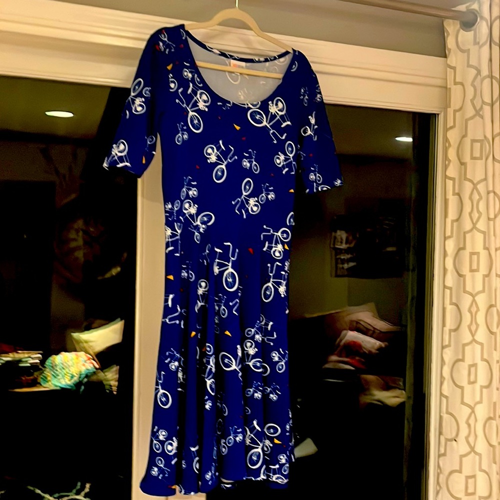 Lularoe bicycle dress! Gently used, size Large, so fun!